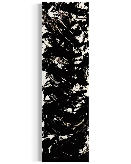 Black and White Scream II - painting on wood