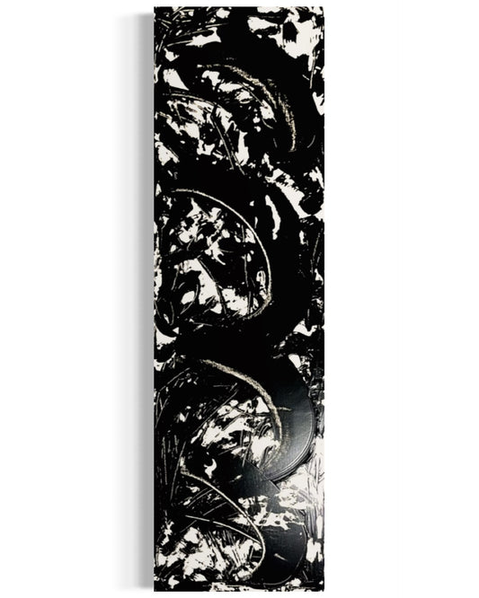 Black and White Scream III - painting on wood