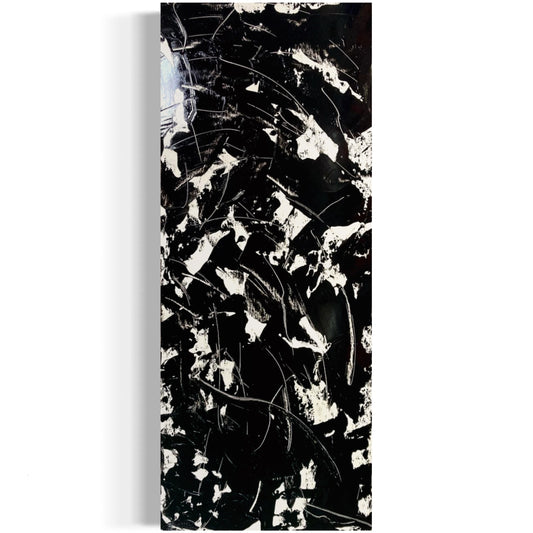 Black & White Scream I - painting on wood